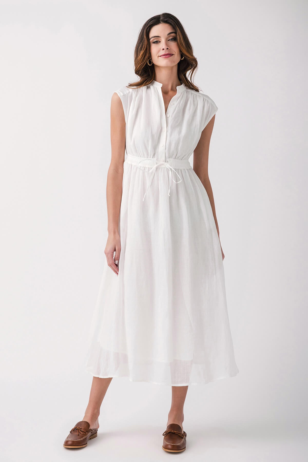 Elan Capsleeve Maxi Dress White / Large