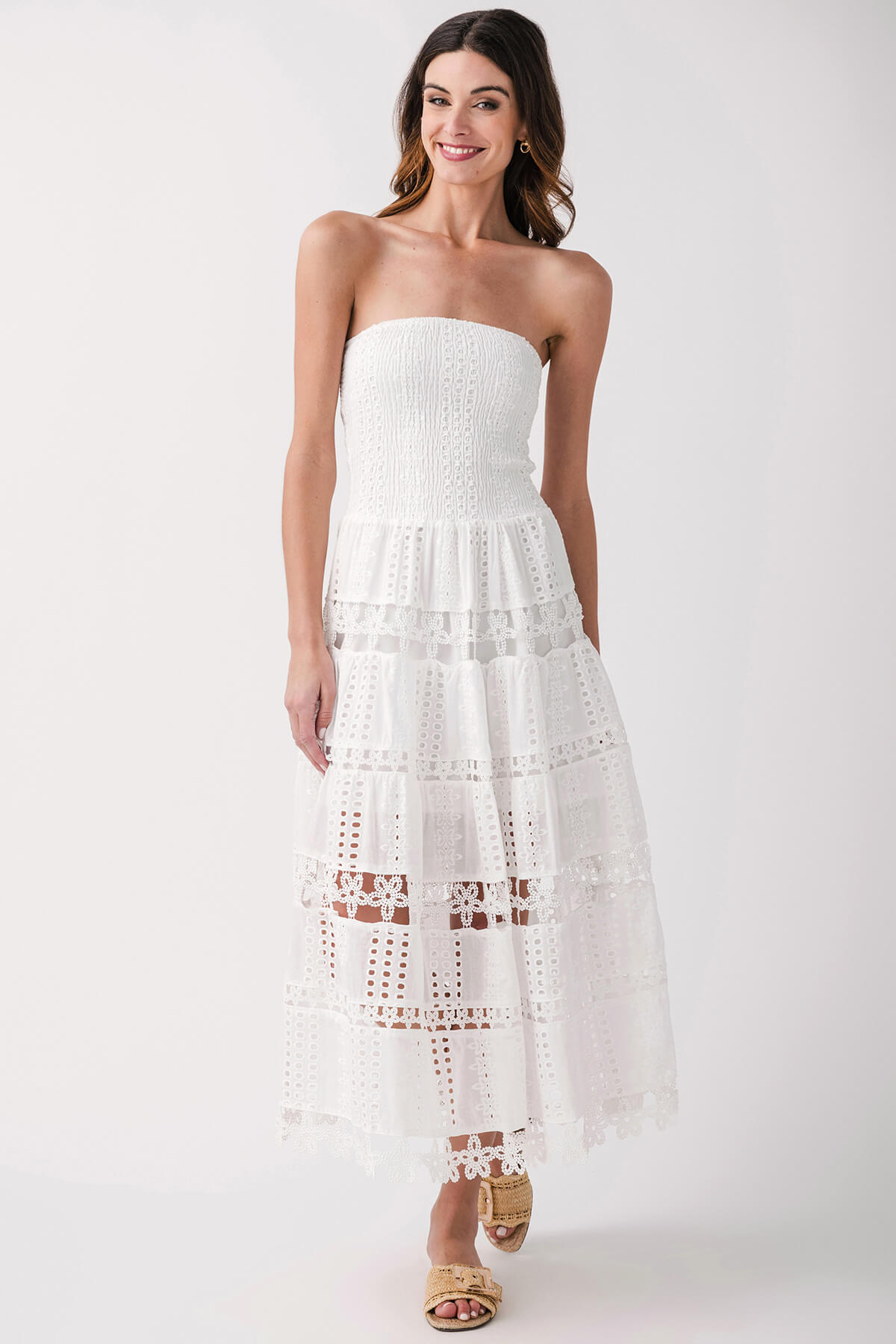 Strut & Bolt Eyelet Lace Tube Dress White / Large Strut & Bolt Eyelet Lace Tube Dress White / Large