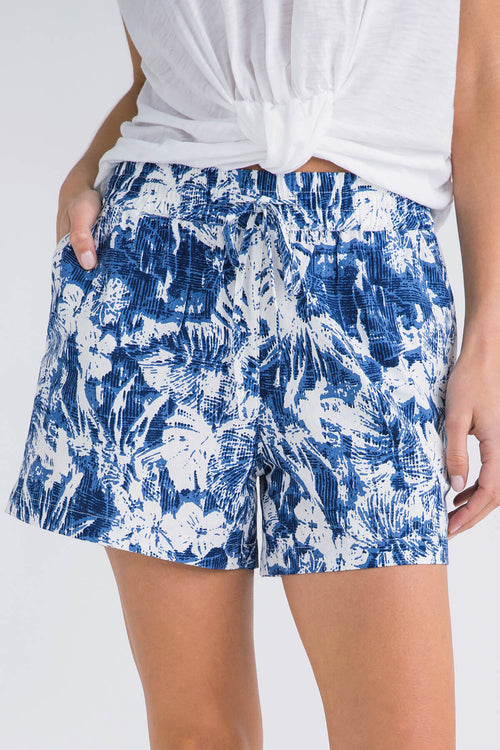 Eesome Washed Floral Print Shorts