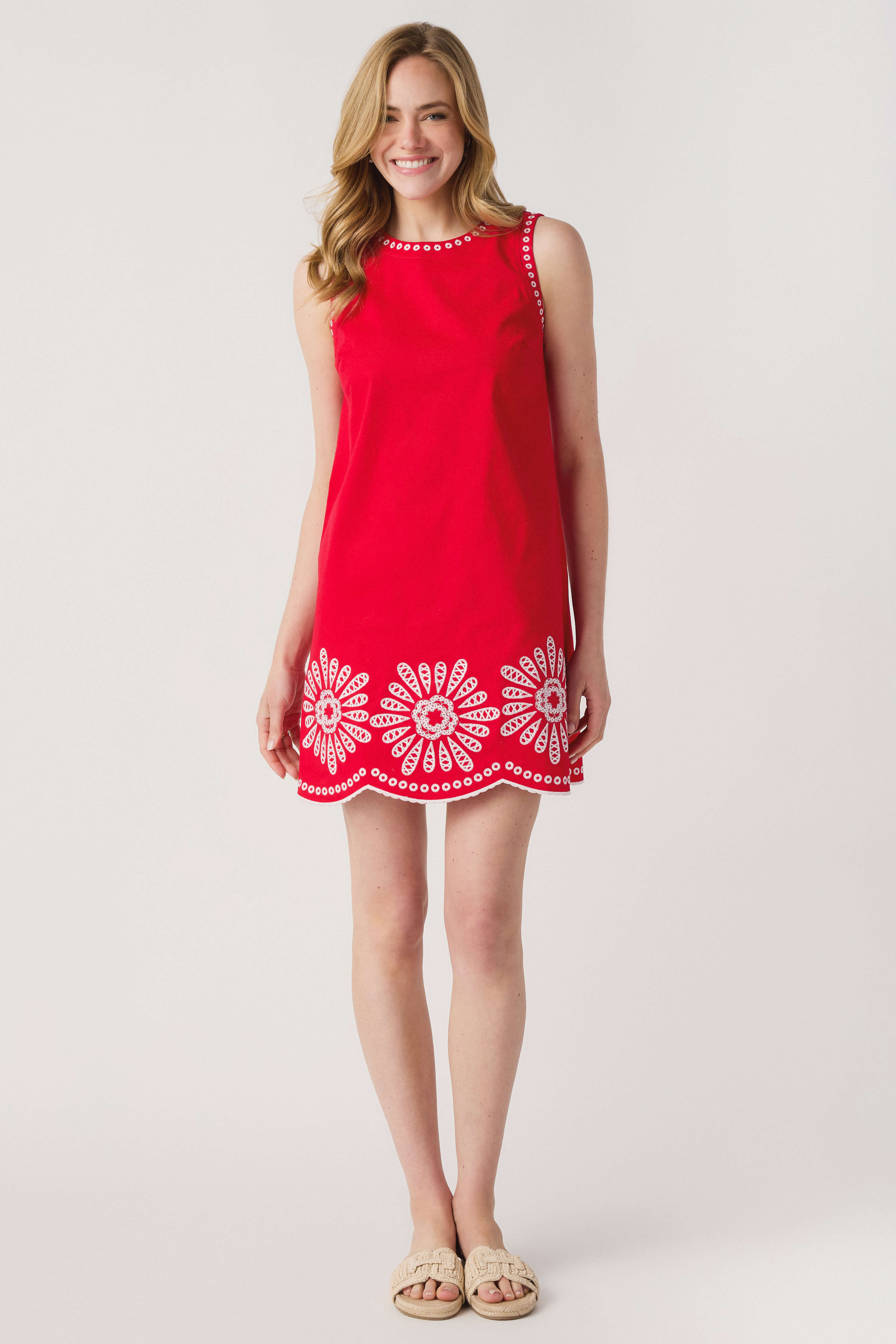Pinch Floral Embroidered Mini Dress – Social Threads