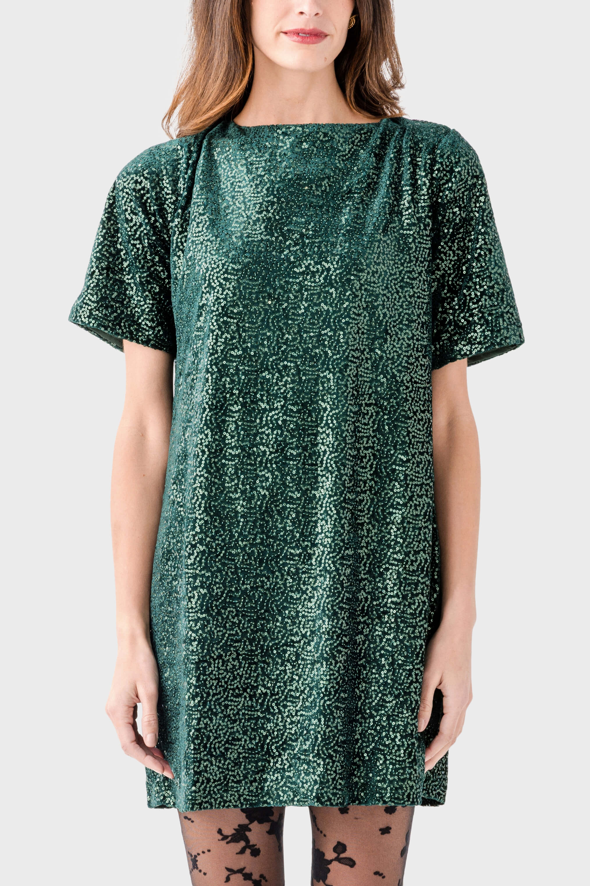 knee length dresses for ladies Wishlist Sequin Open Back Mini Dress T. Green / Large