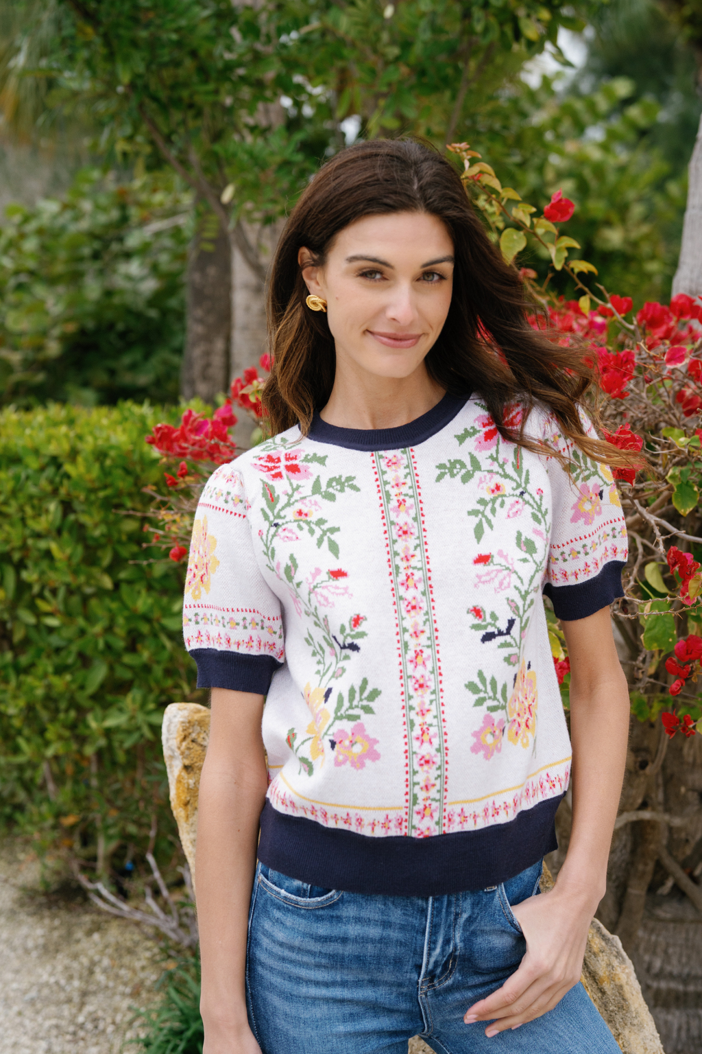 Fate Vintage Bloom Knit Top