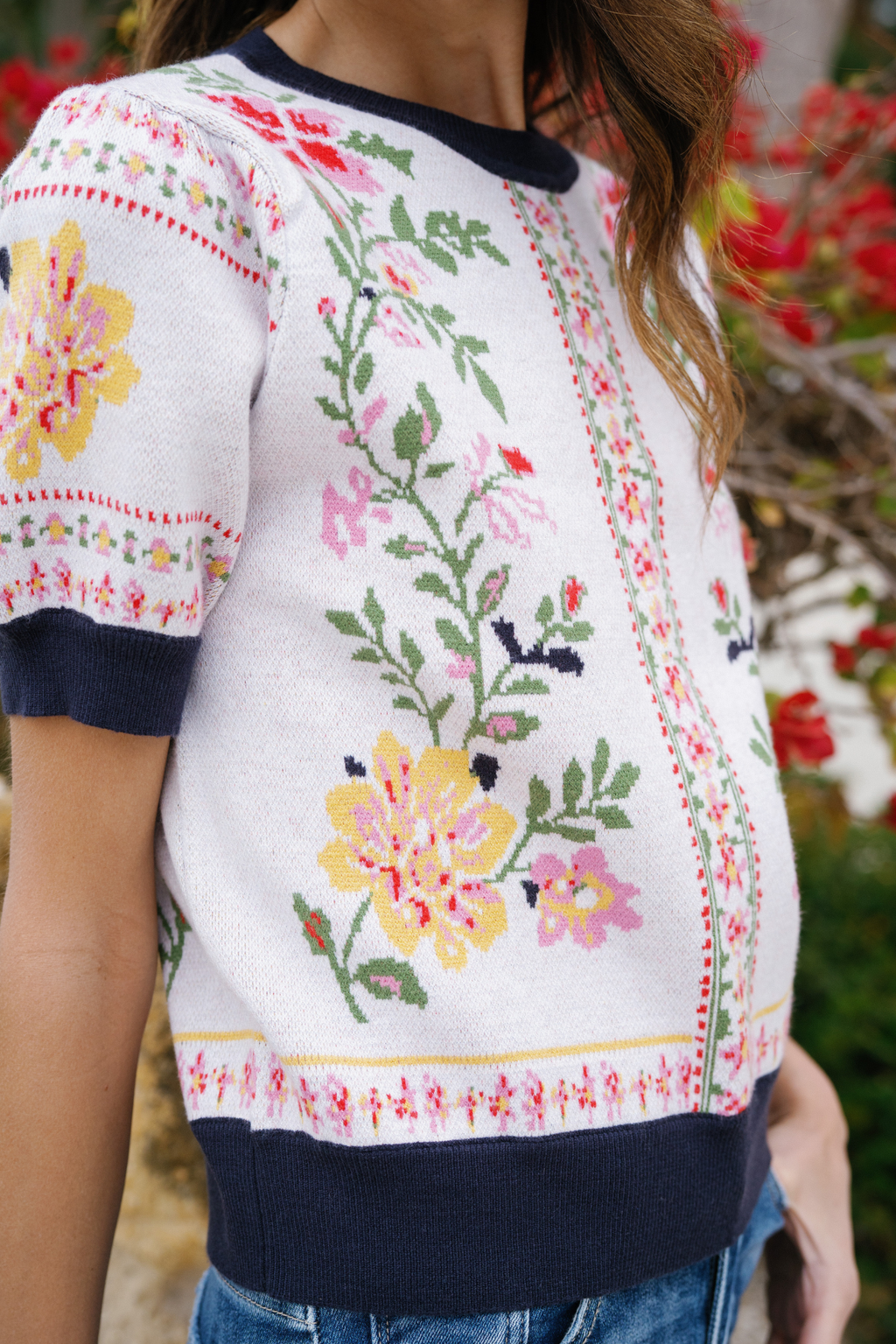 Fate Vintage Bloom Knit Top