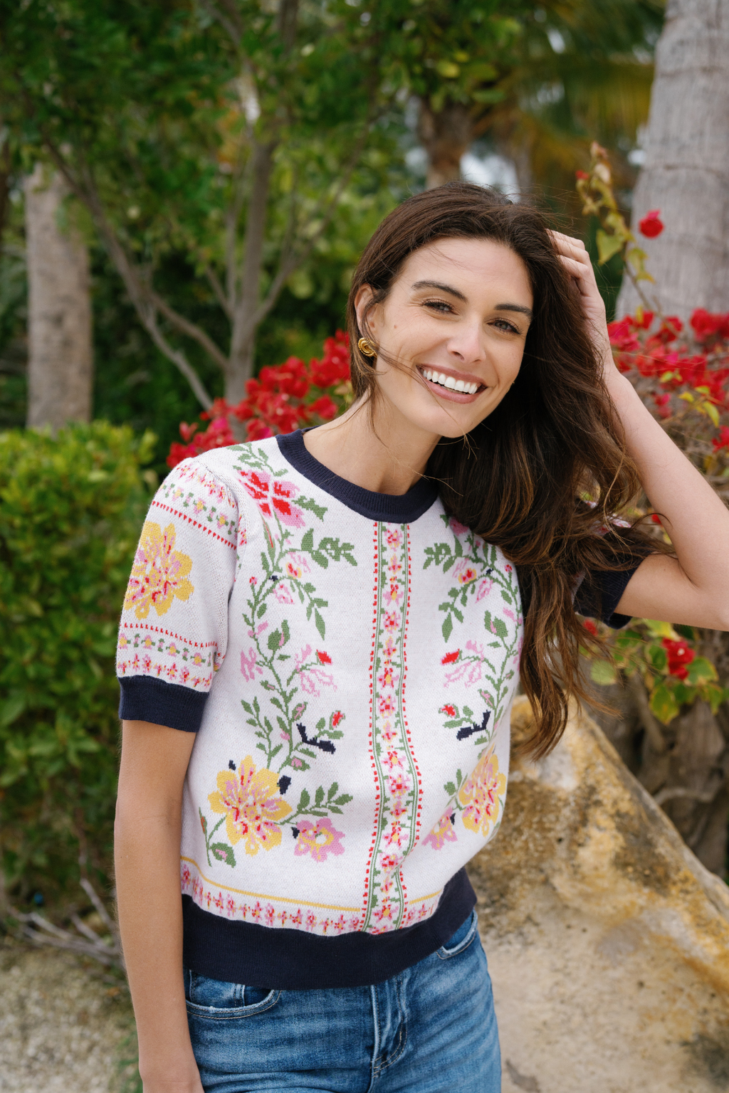 Fate Vintage Bloom Knit Top