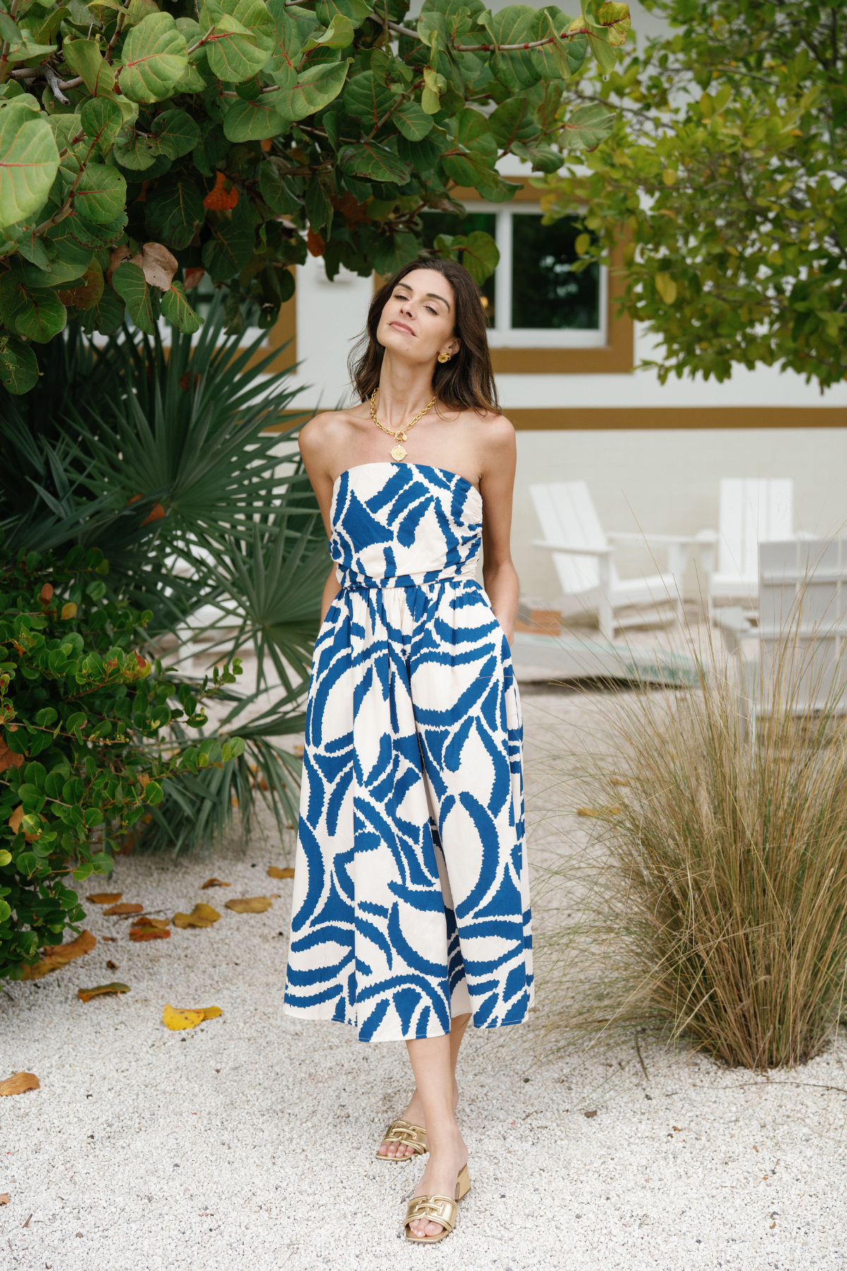 Dress Forum Tube Top Midi Dress Set Sail / Large Dress Forum Tube Top Midi Dress Set Sail / Large