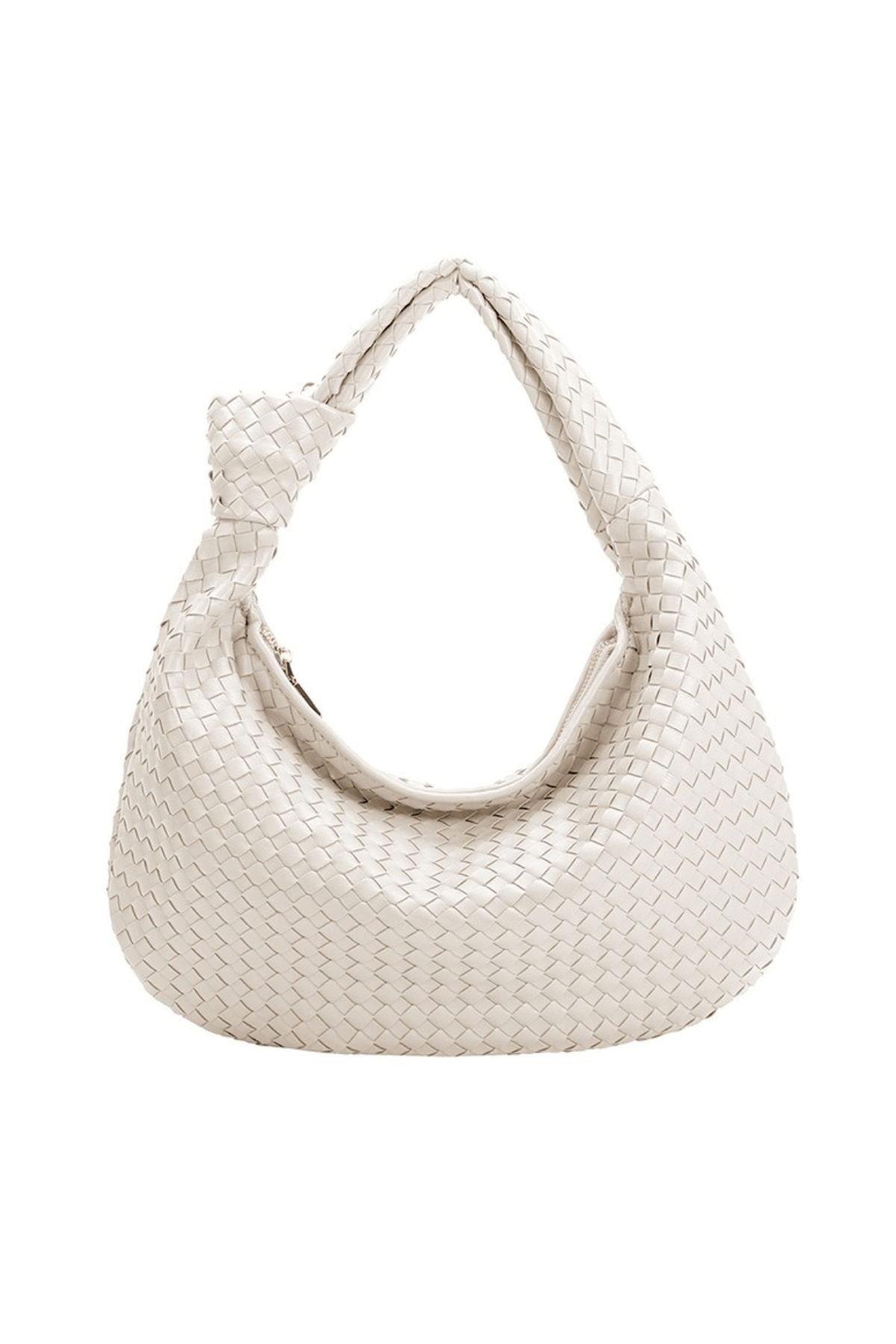 Melie Bianco Knotted Woven Vegan Leather Large Bag