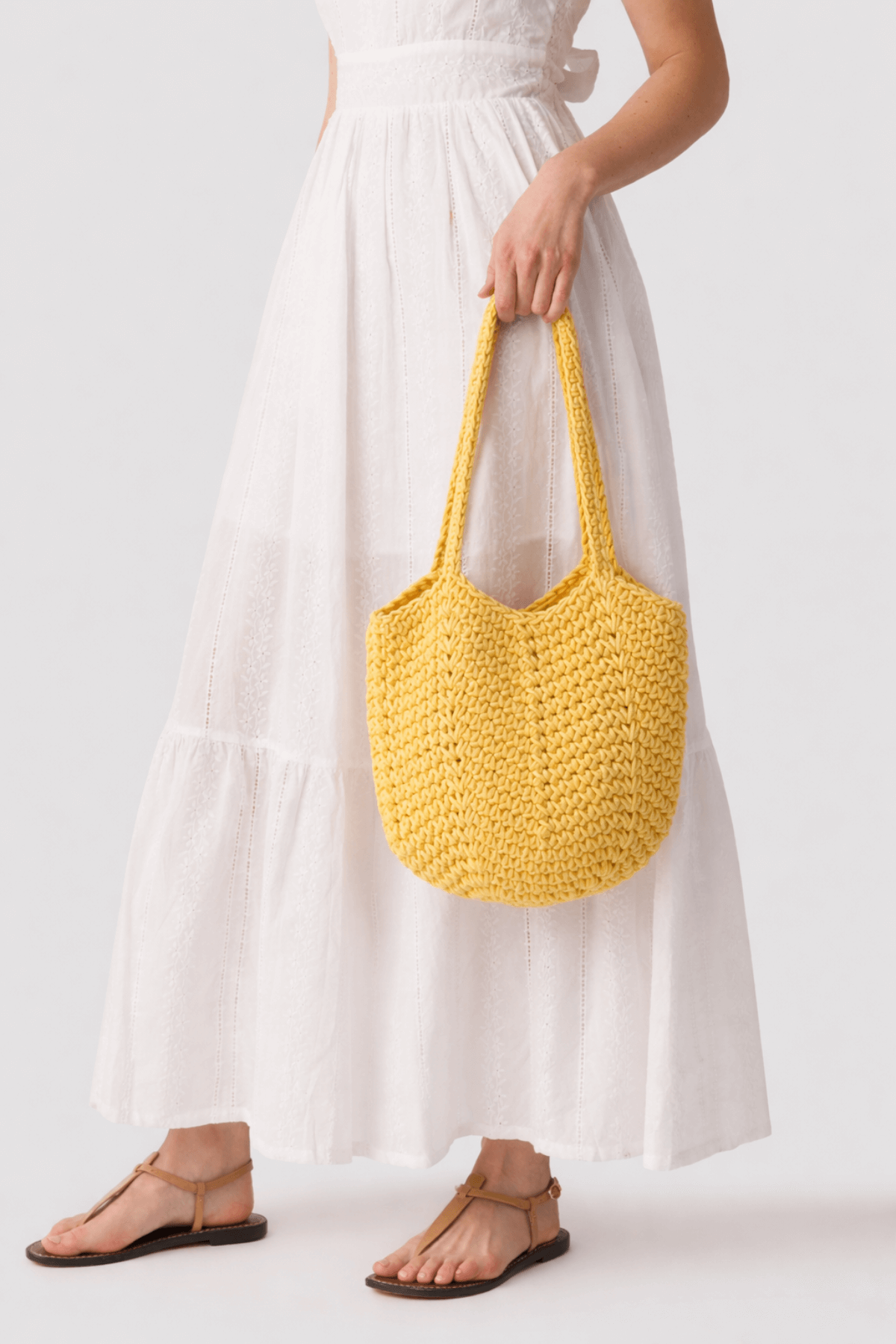 Dipped Shop Woven Knit Handbag