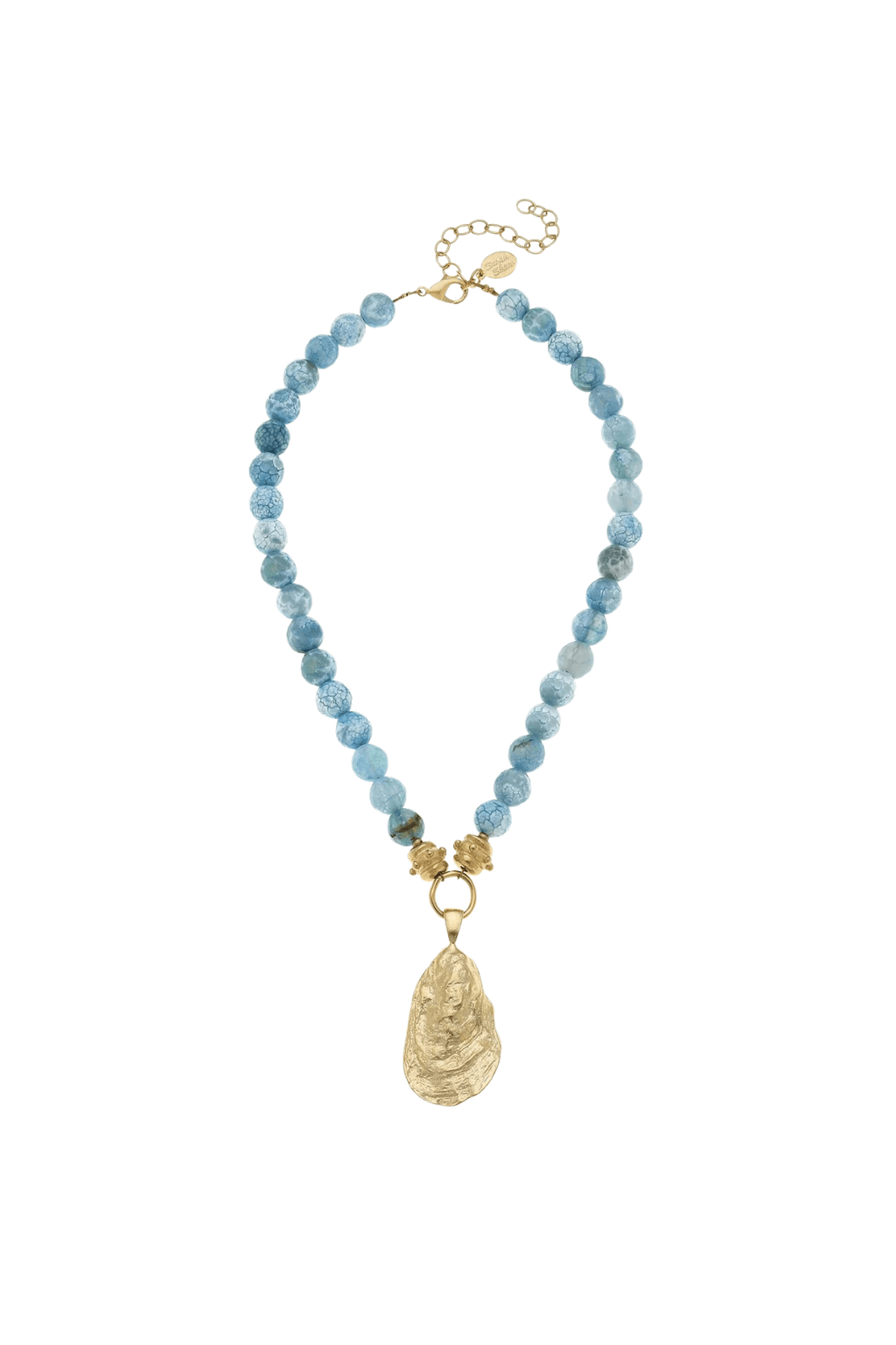 Susan Shaw Fire Agate Oyster Necklace