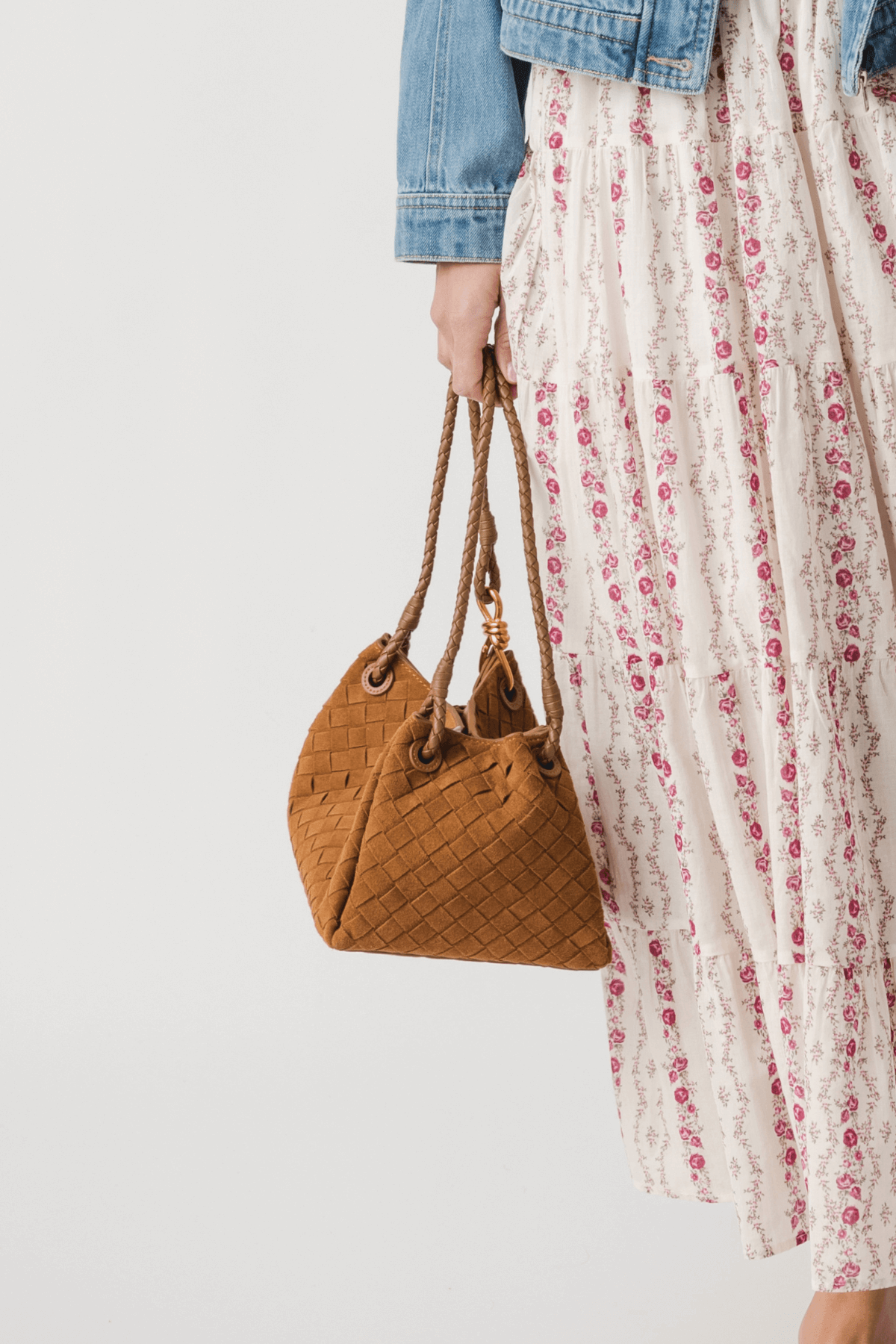 Emma Woven Suede Bag