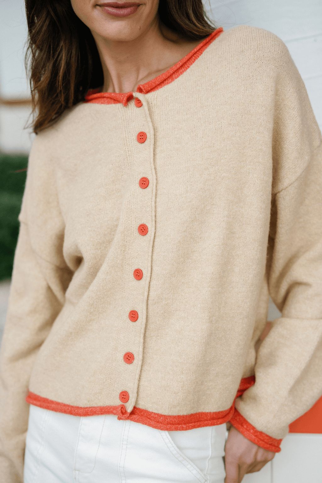 By Together Contrast Trim Cardigan