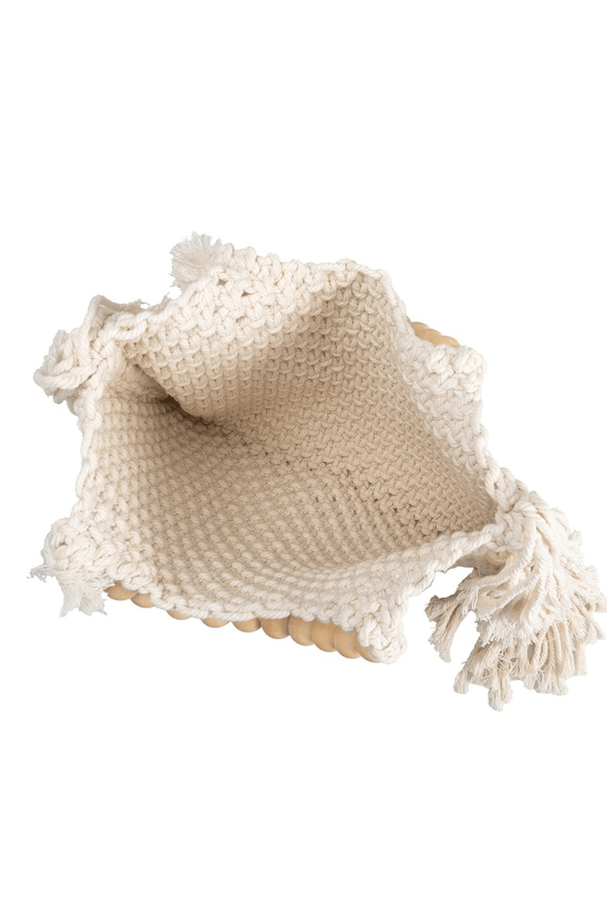 Melie Bianco Lithbet Crochet Fringe Beach Bag