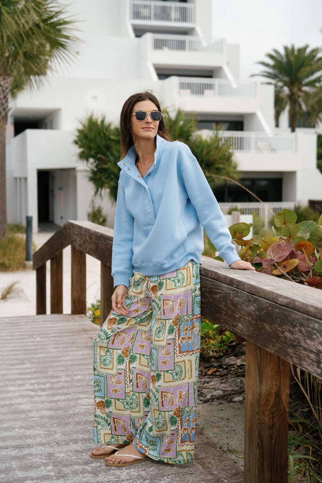 Dress Forum Seashell Printed Wideleg Pants