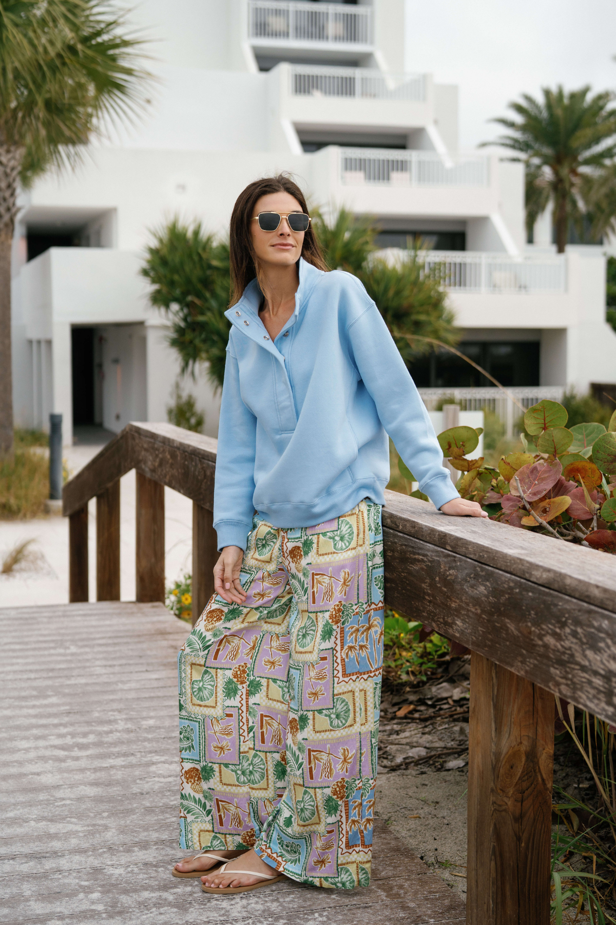 Dress Forum Seashell Printed Wideleg Pants