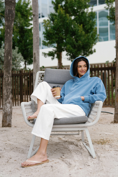 Vintage Havana Stitching Detail Hoodie