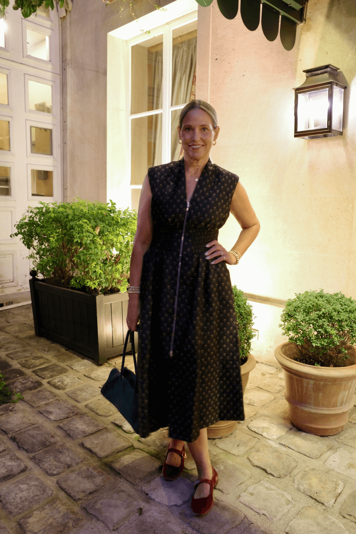 Fate V neckline Front Zip Midi Dress