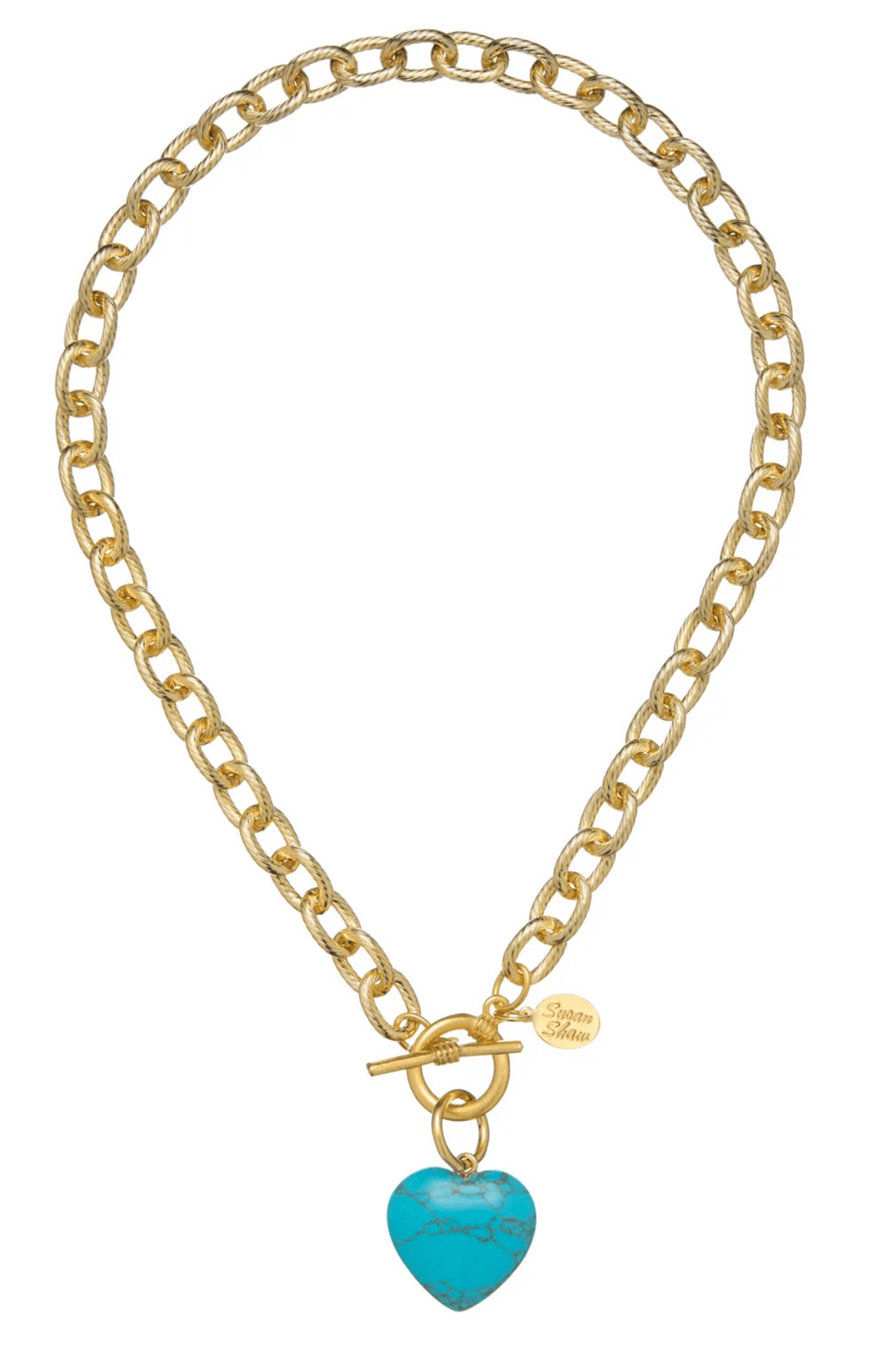 Susan Shaw Stone Heart Necklace