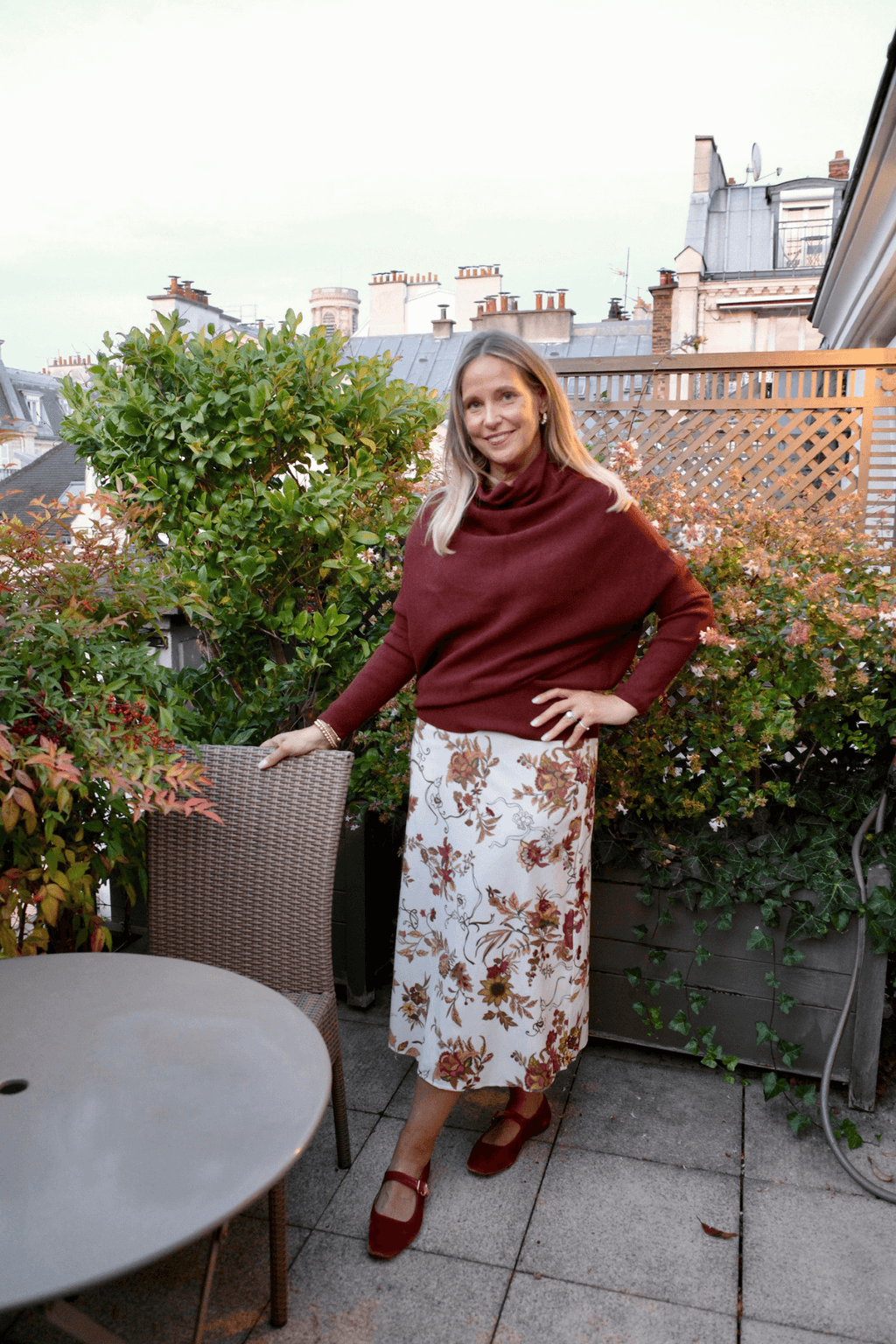 Current Air Floral Printed Midi Skirt