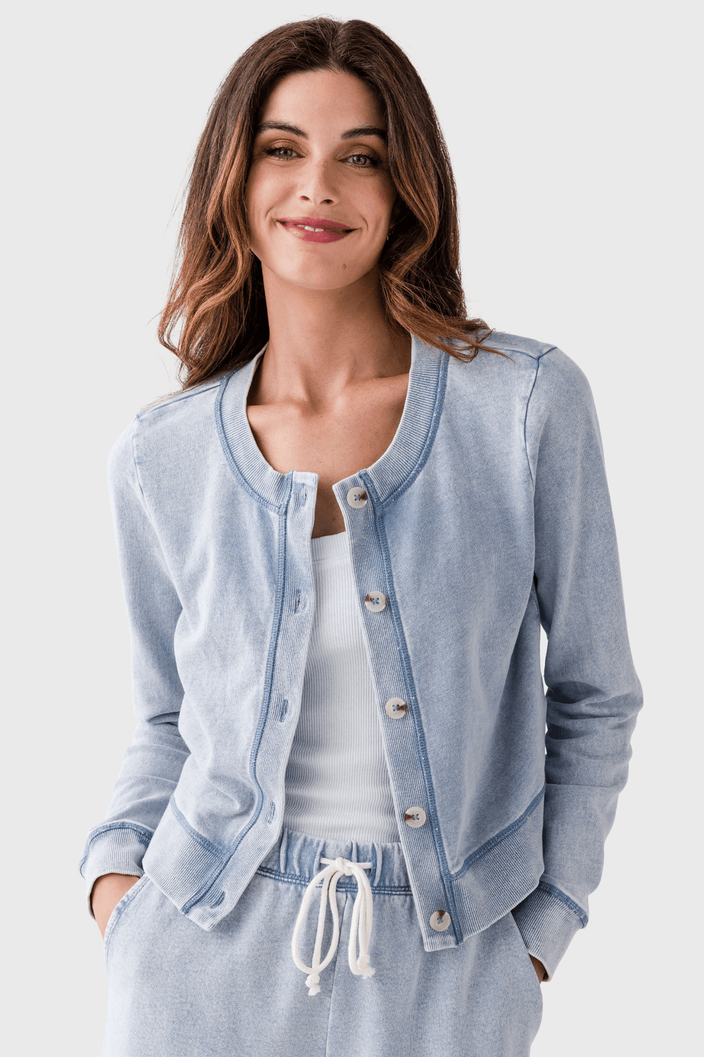 Z Supply Daily Knit Denim Cardigan