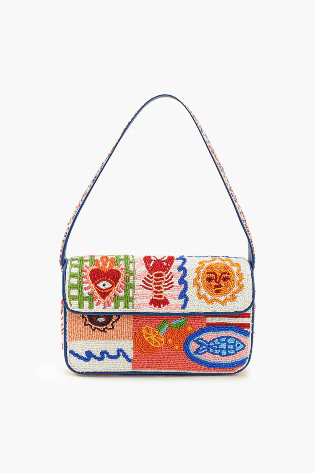 America & Beyond Sun & Sea Beaded Shoulder Bag