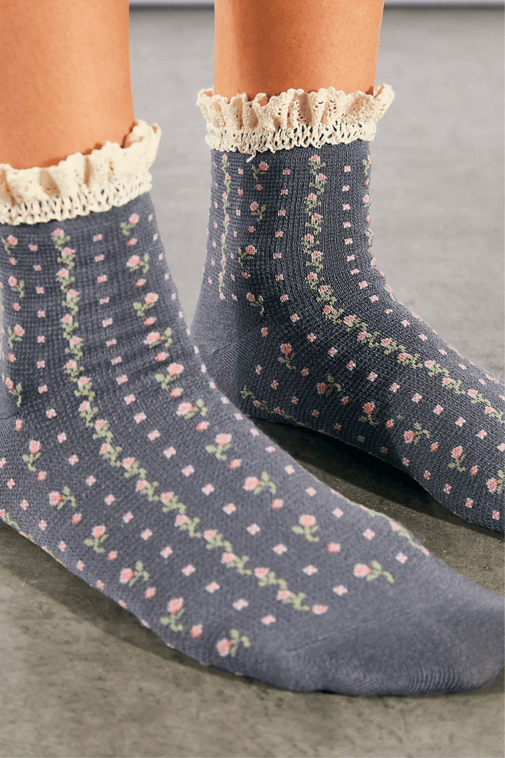 Free People Rosebud Waffle Knit Ankle Socks