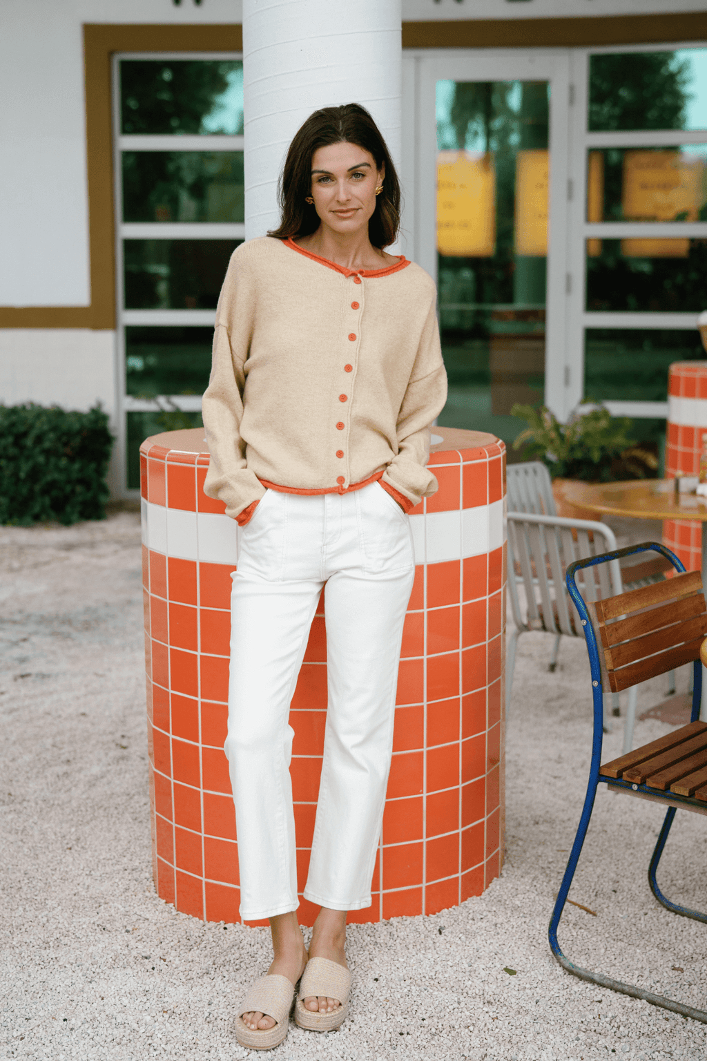 By Together Contrast Trim Cardigan