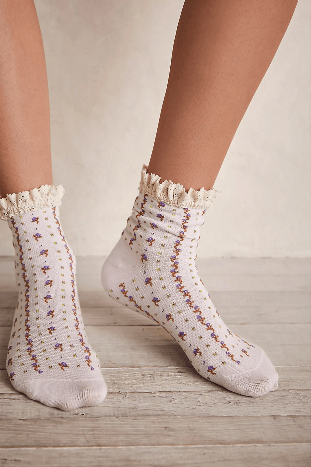 Free People Rosebud Waffle Knit Ankle Socks