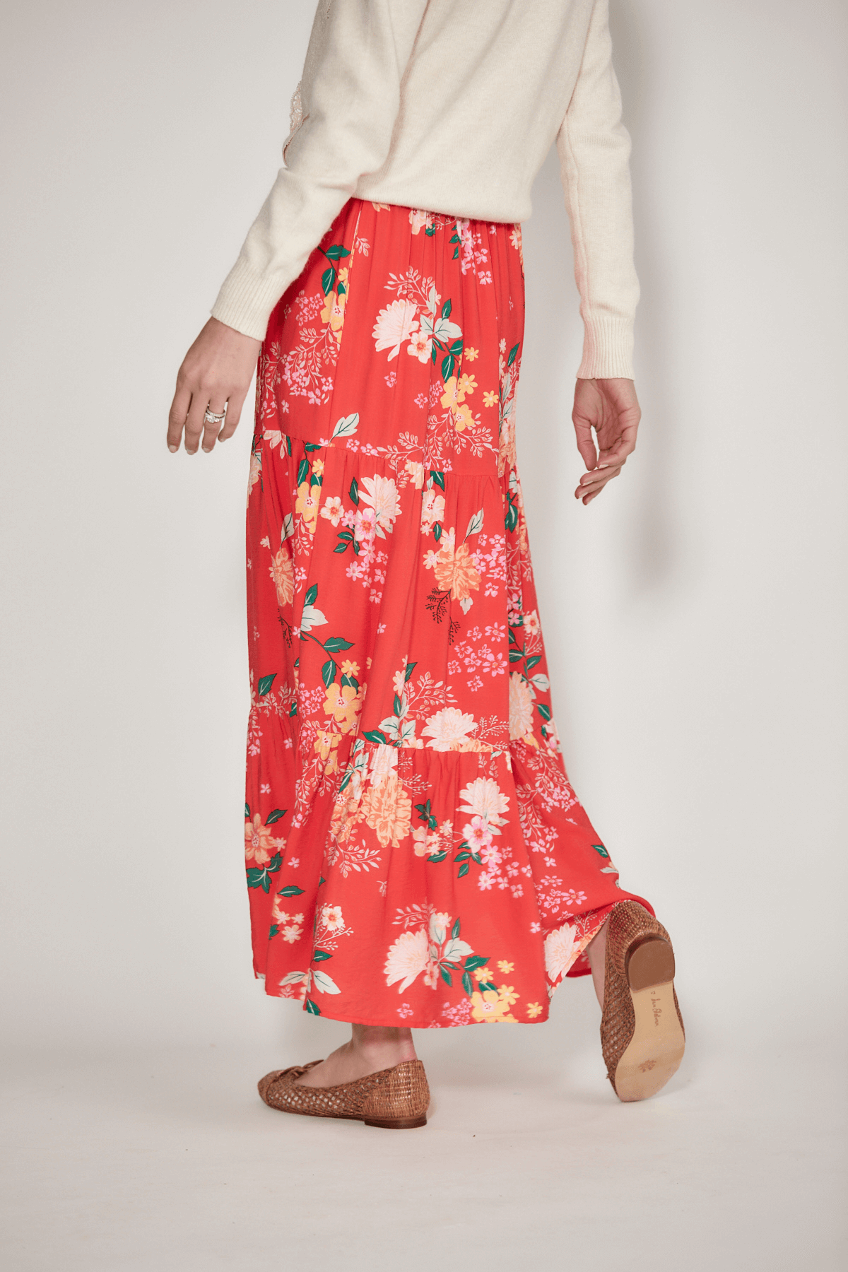 Skies Are Blue Floral Maxi Skirt