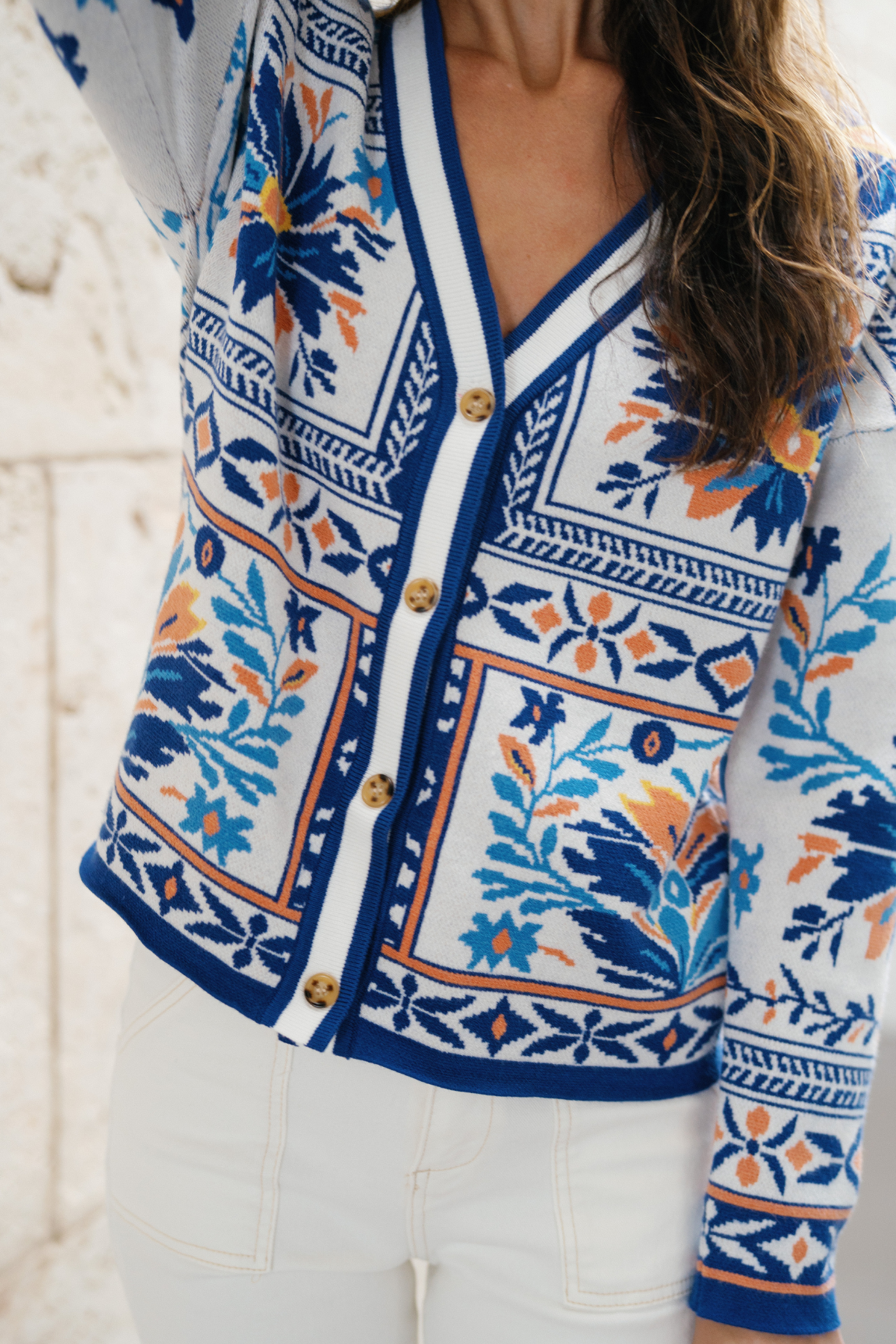 Fate Printed Floral Cardigan