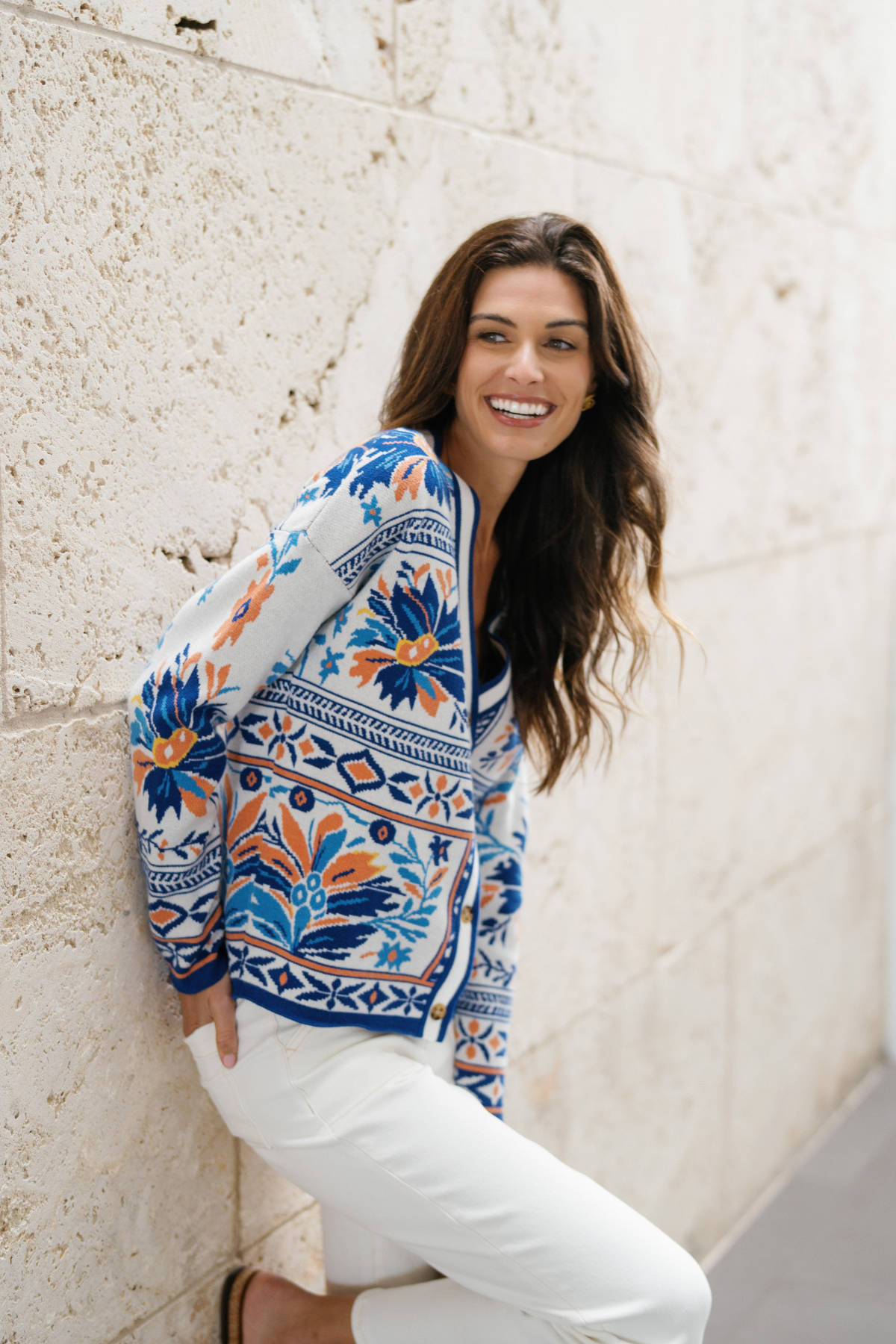 Fate Printed Floral Cardigan