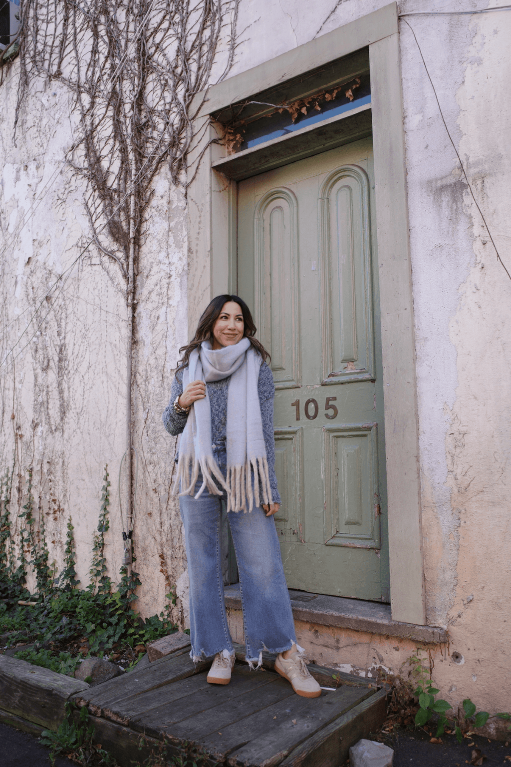 Risen Bobbie Rise Step Hem Crop Wide Leg Jeans