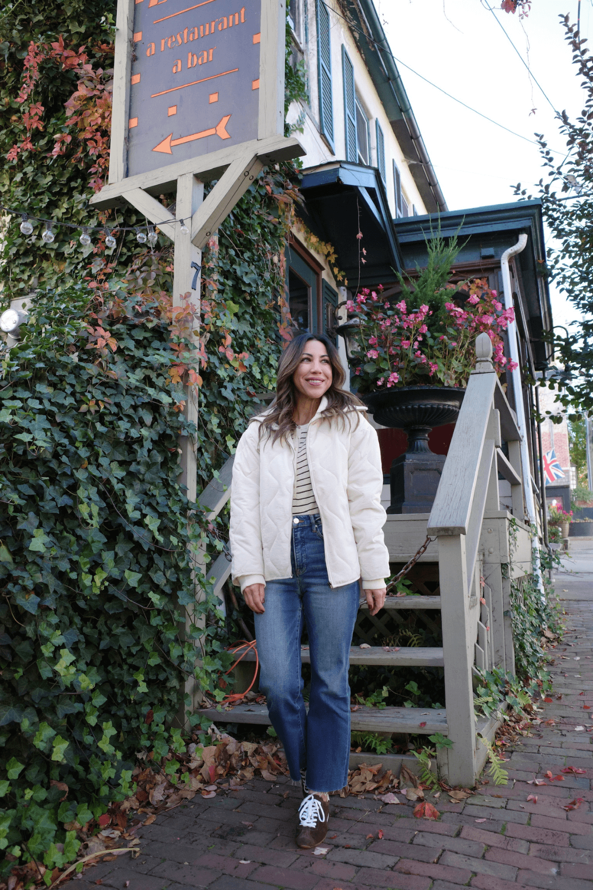 Hem & Thread Quilted Jacket w/ Rib Collar & Cuff