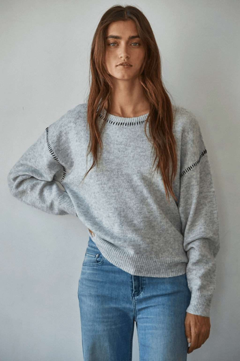 By Together Contrast Stitch Sweater
