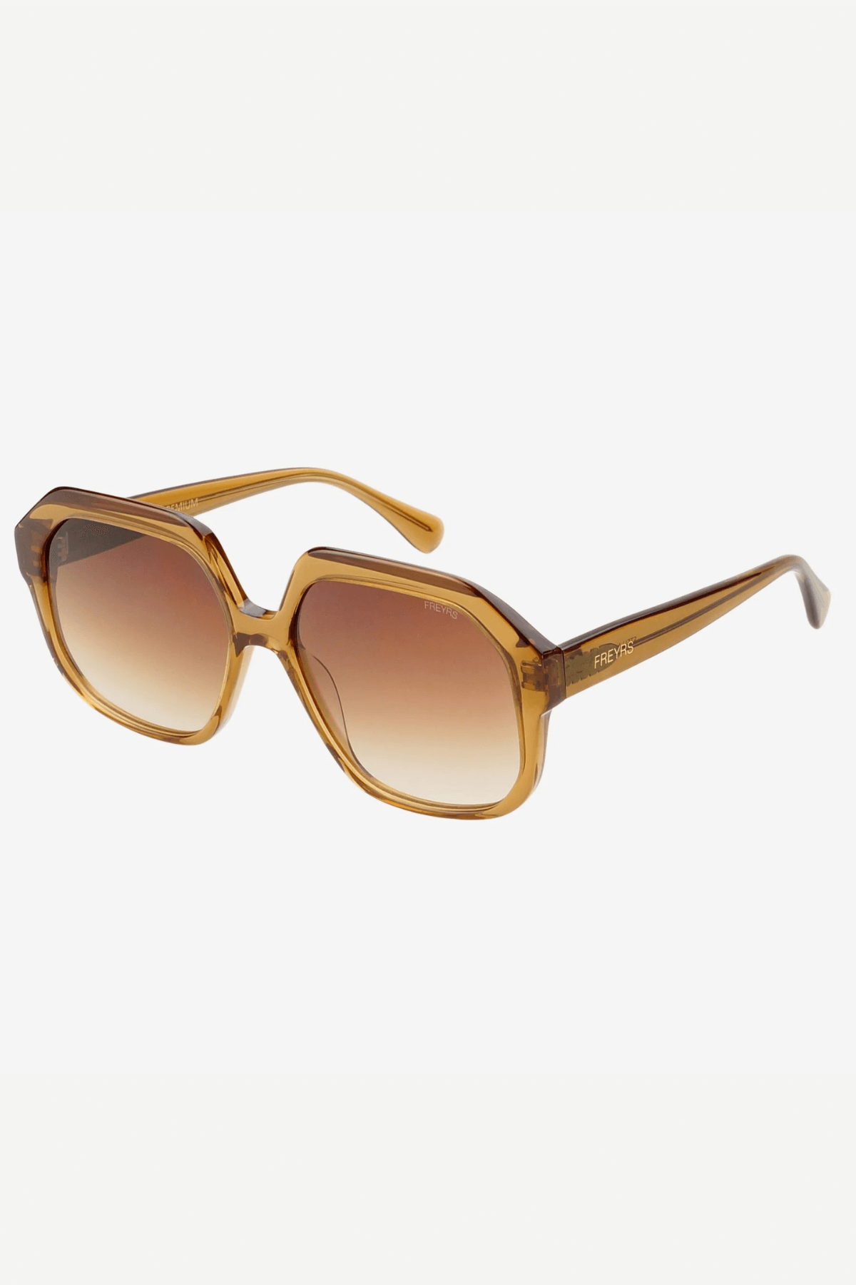 FREYRS Gold and Brown Sunglasses Freyrs Shay Aviator Sunglasses – Social Threads main image 3