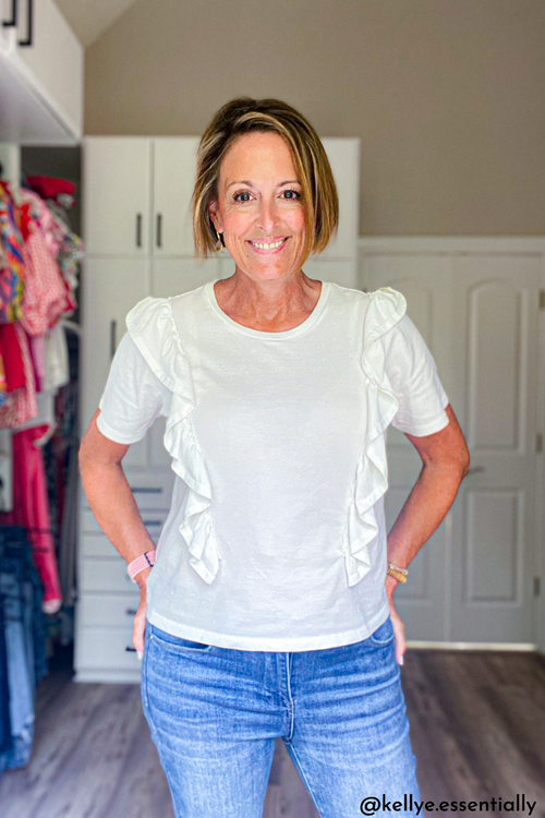 Promesa Ruffle Solid Tee