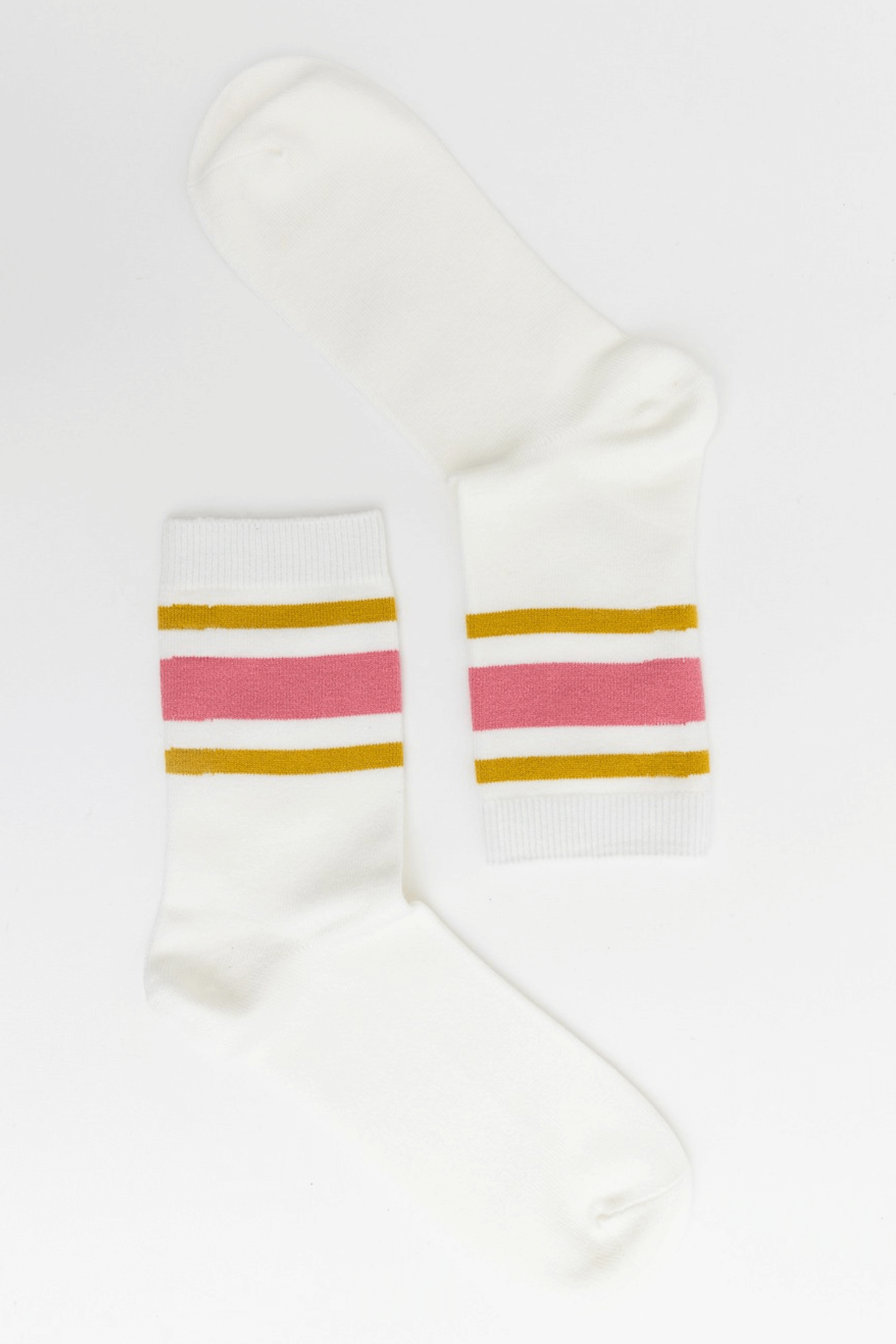 Leto Retro Stripe Style Crew Socks