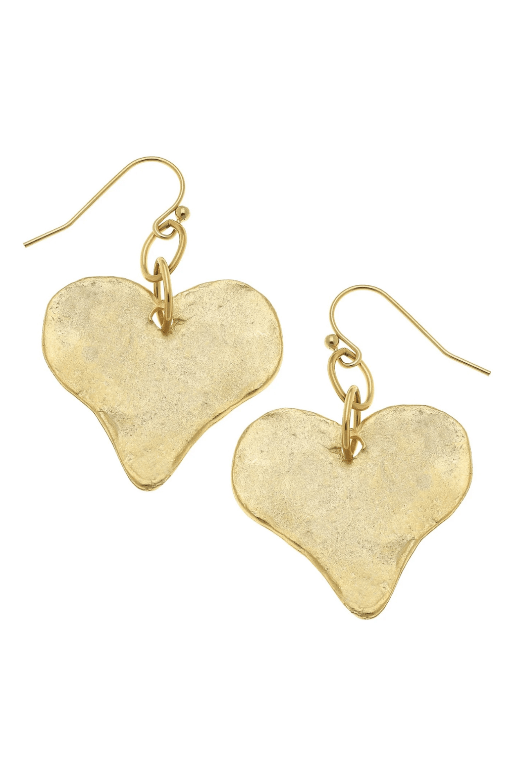 Susan Shaw Gold Heart Earrings