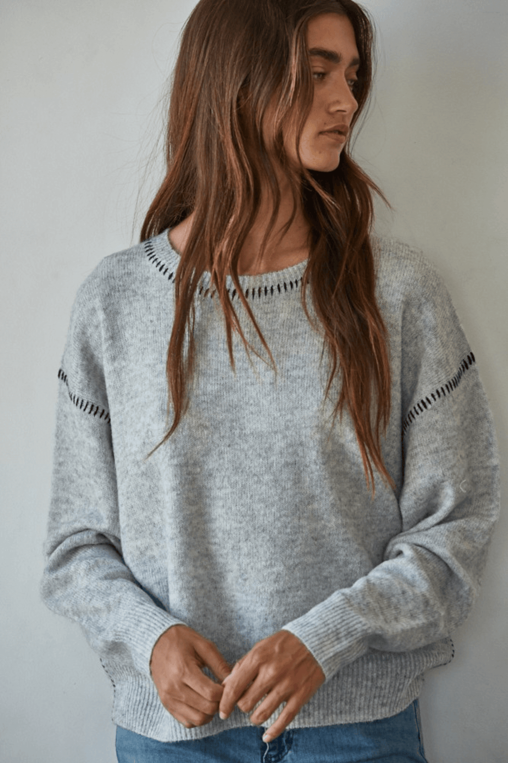 By Together Contrast Stitch Sweater