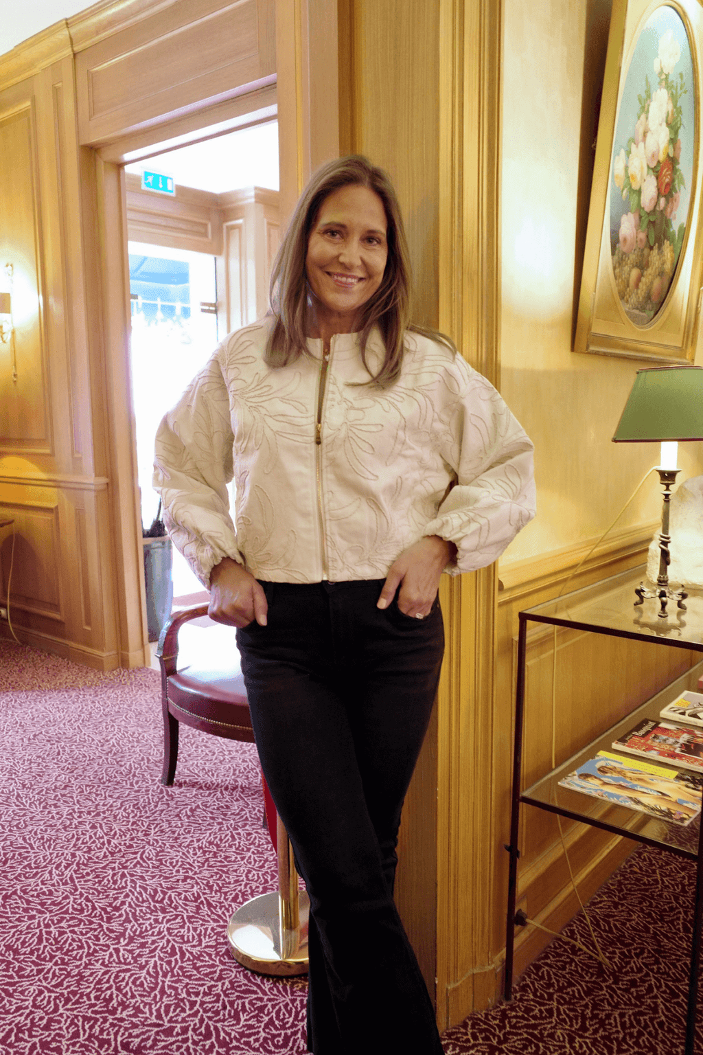 En Creme Bomber Jacket