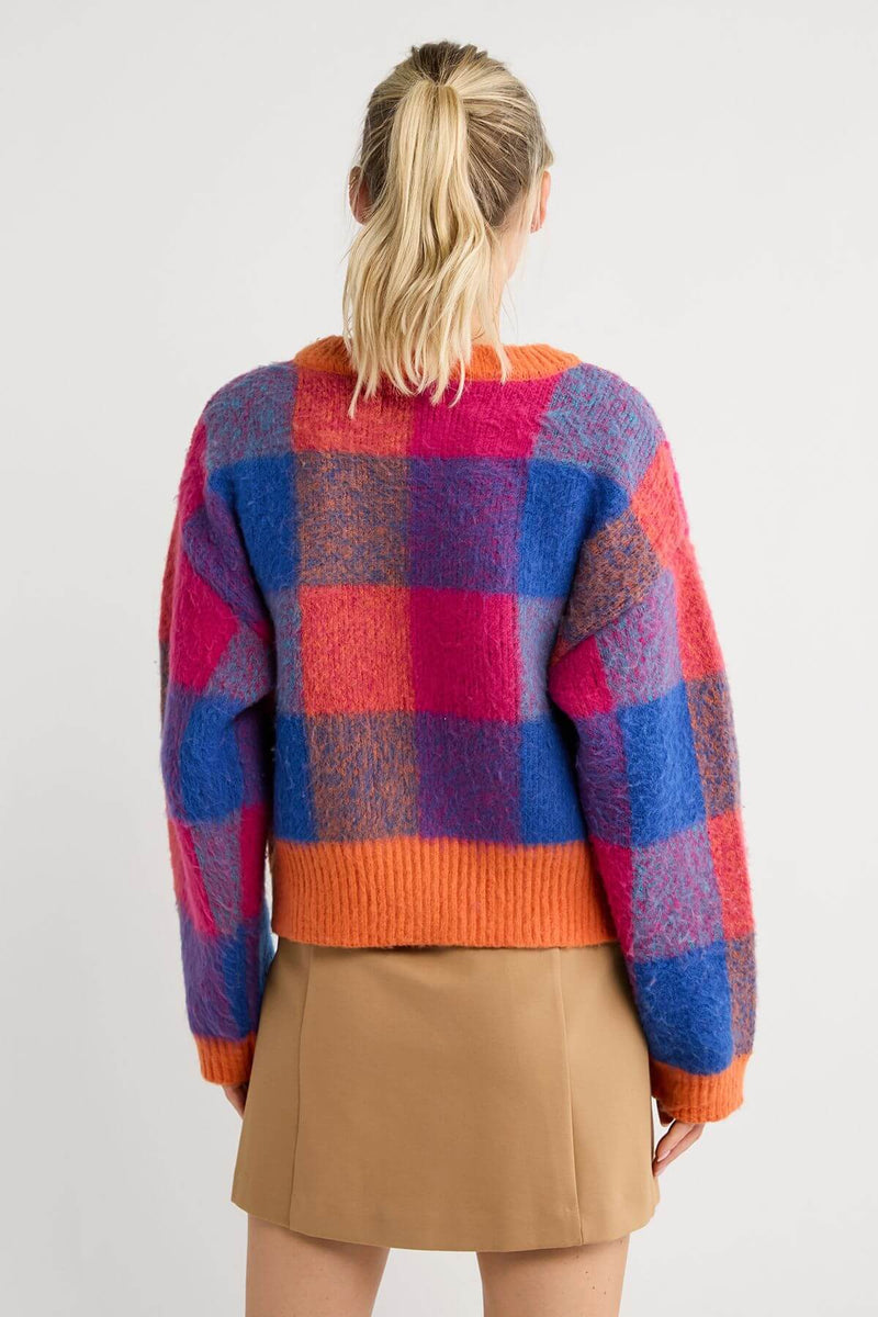 By Together Plaid Crewneck Sweater