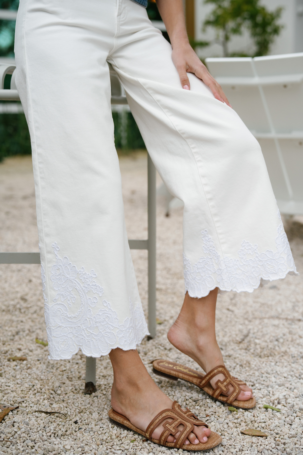 Risen Lacey High Rise Crop Wide Hem Pants