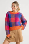 By Together Plaid Crewneck Sweater