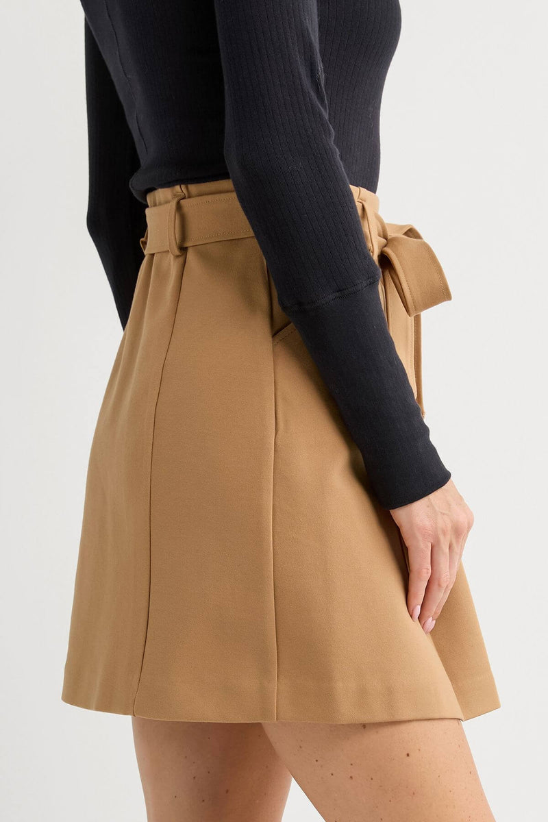 RD Style Brailey Button Front Self Tie Skirt