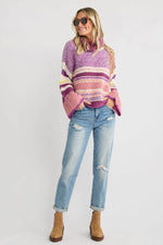 Fate Multi Color Swing Turtleneck Sweater