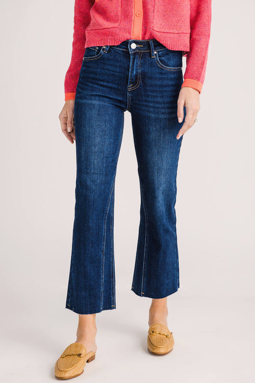 Risen Aspen Twisted Seam Ankle Flare Jeans