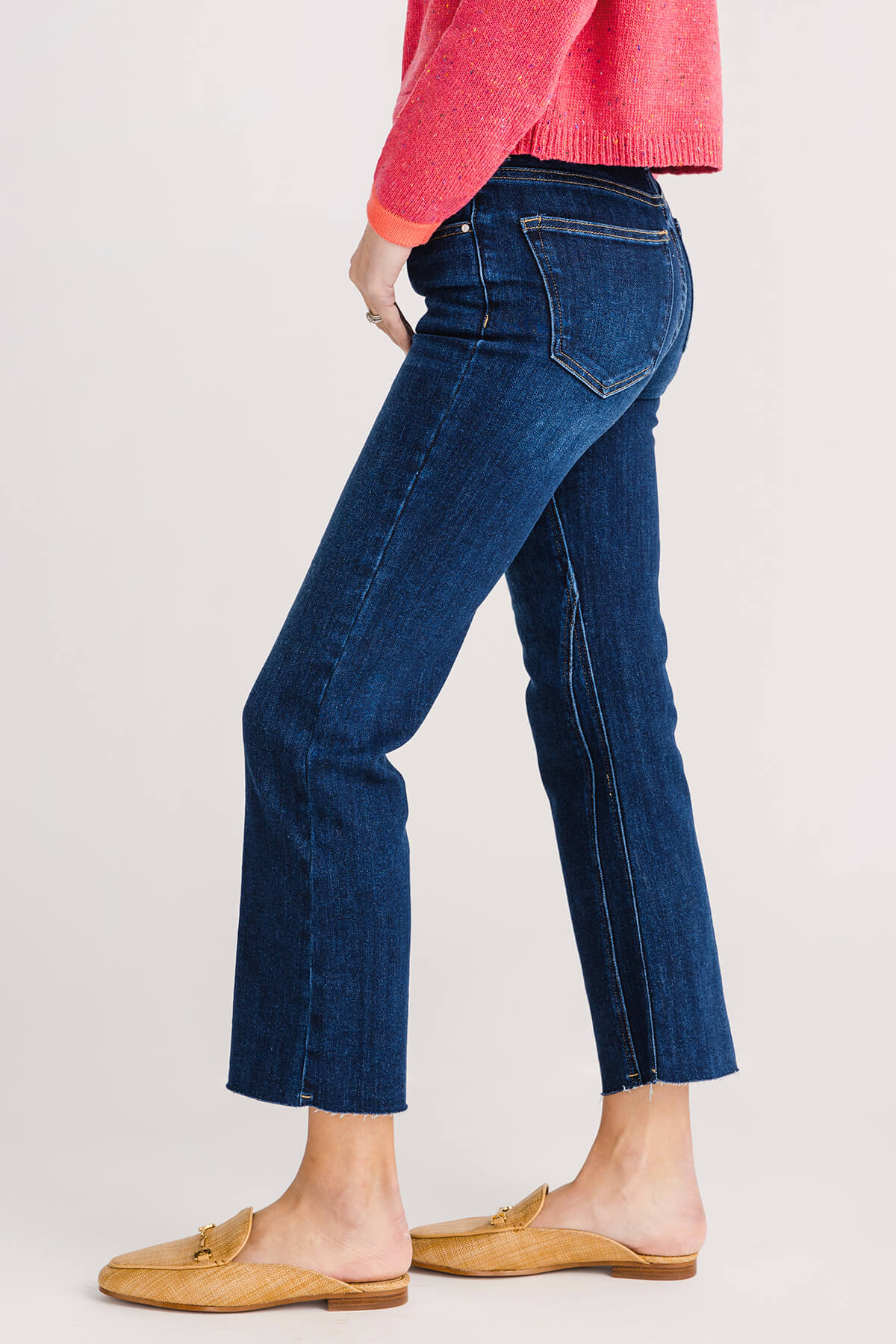 Risen Aspen Twisted Seam Ankle Flare Jeans
