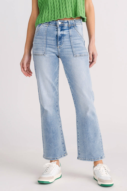 Risen Rosie Ankle Flare Jeans
