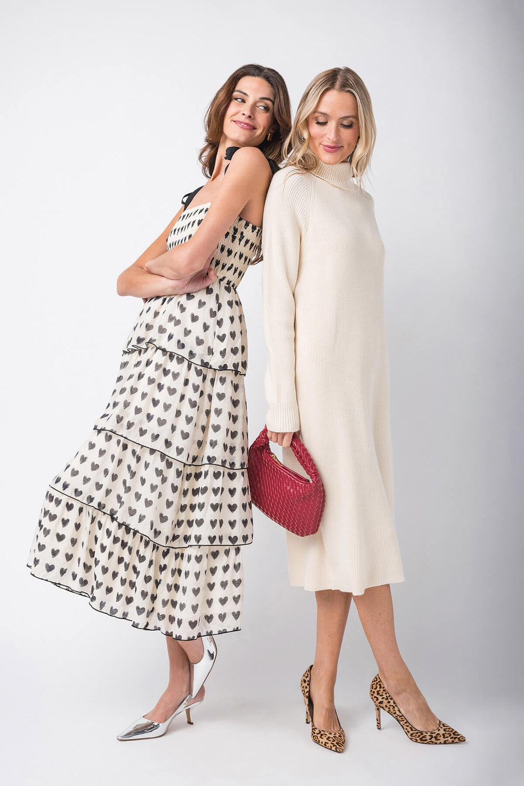 Mystree Turtle Neck Midi Sweater Dress