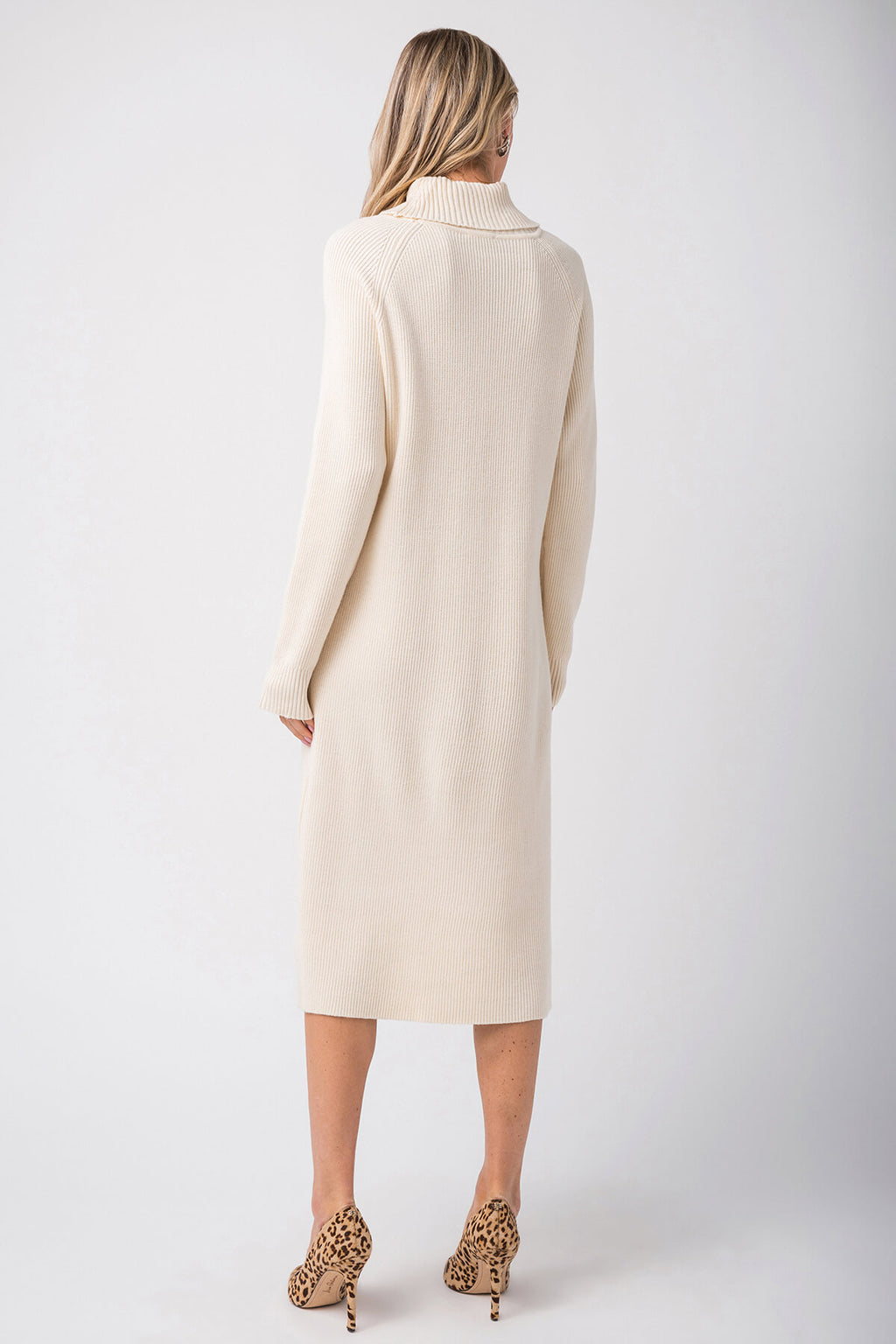 Mystree Turtle Neck Midi Sweater Dress