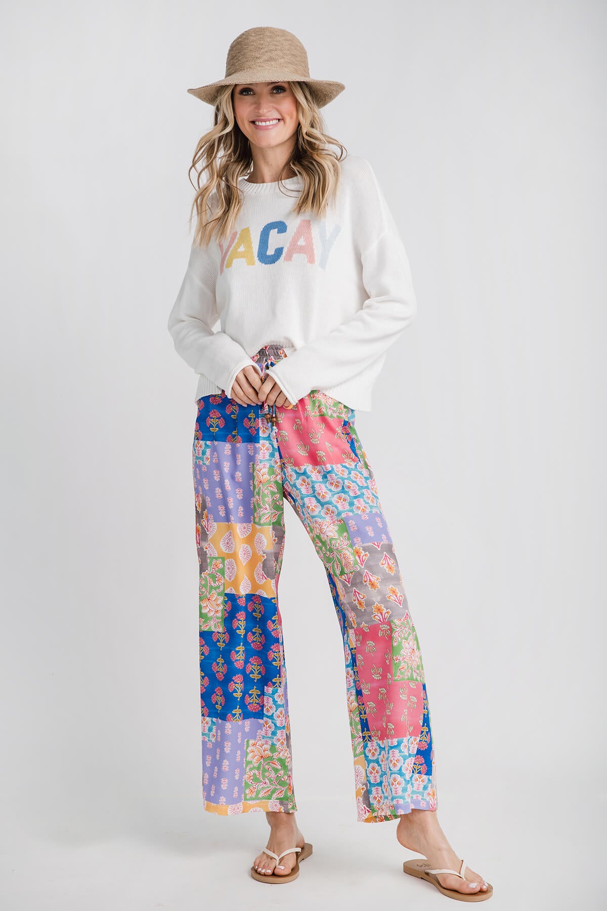 THML Patchwork Printed Pants