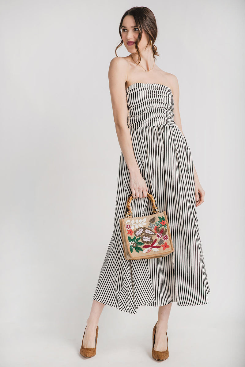 America and Beyond Mini Midsummer Embellished Bamboo Handle Crossbody Bag